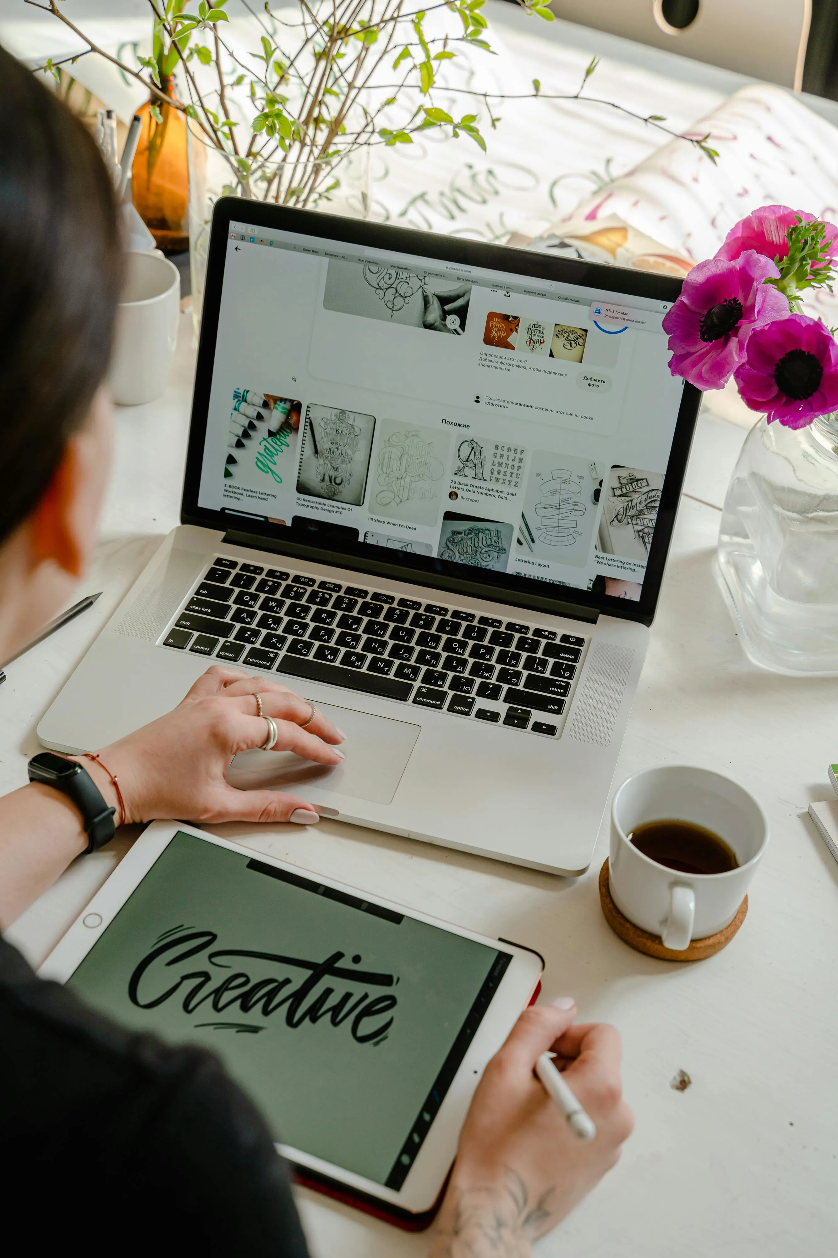 Creating a Professional CV A work desk with a laptop showing a well-structured document, symbolizing creating a professional CV.